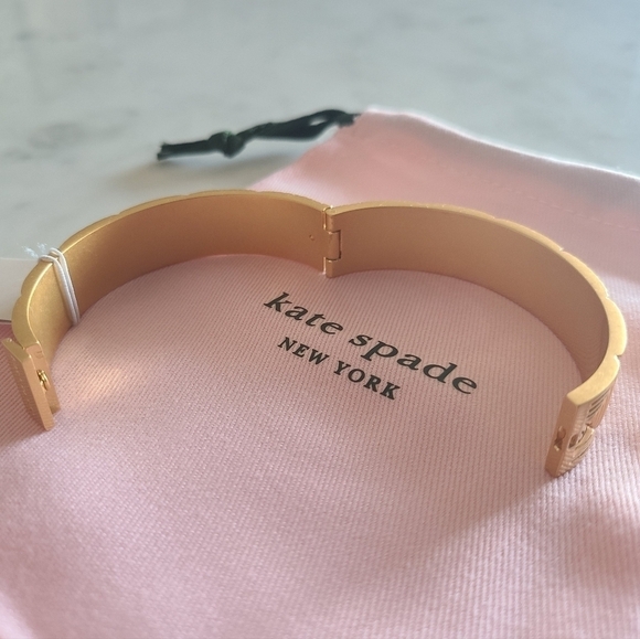 kate spade NEW YORK Patchwork Bangle, Gold-Plated, NWT - Picture 14 of 16